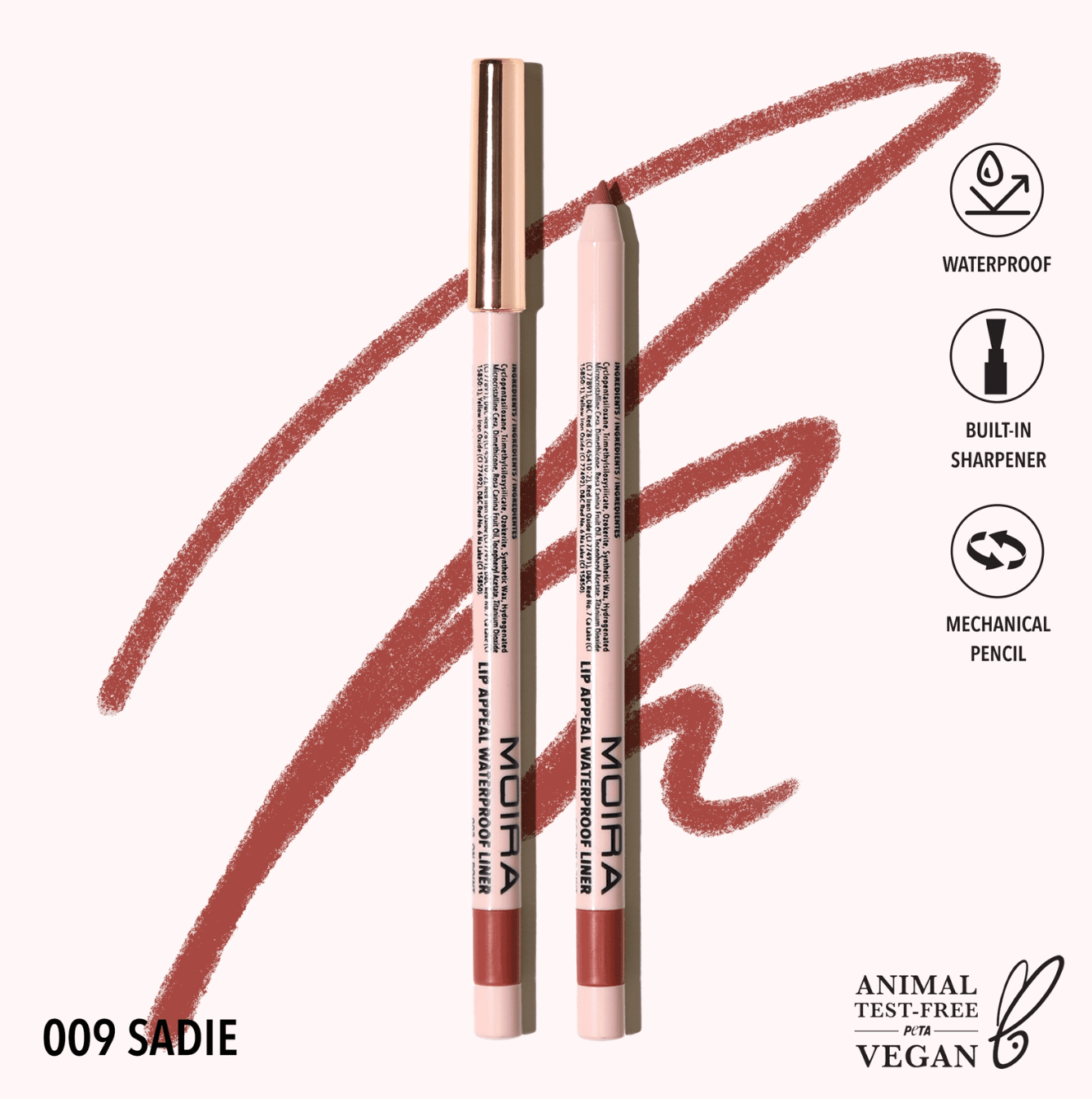 Moira Cosmetics Lip Appeal Waterproof Liner - Sadie (009)
