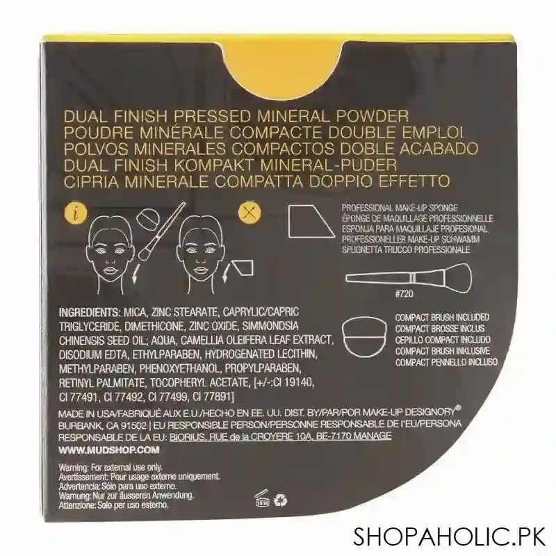 Mud Dual Finish Pressed Mineral Powder (DFL 1)