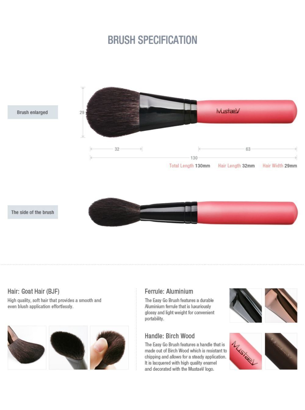 MustaeV - Easy Go (Blush) Brush - So Pink