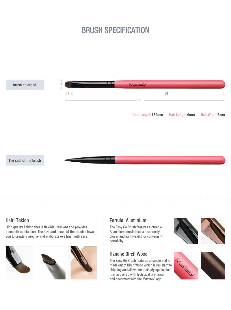 MustaeV - Easy Go (Eyeliner) Brush - So Pink