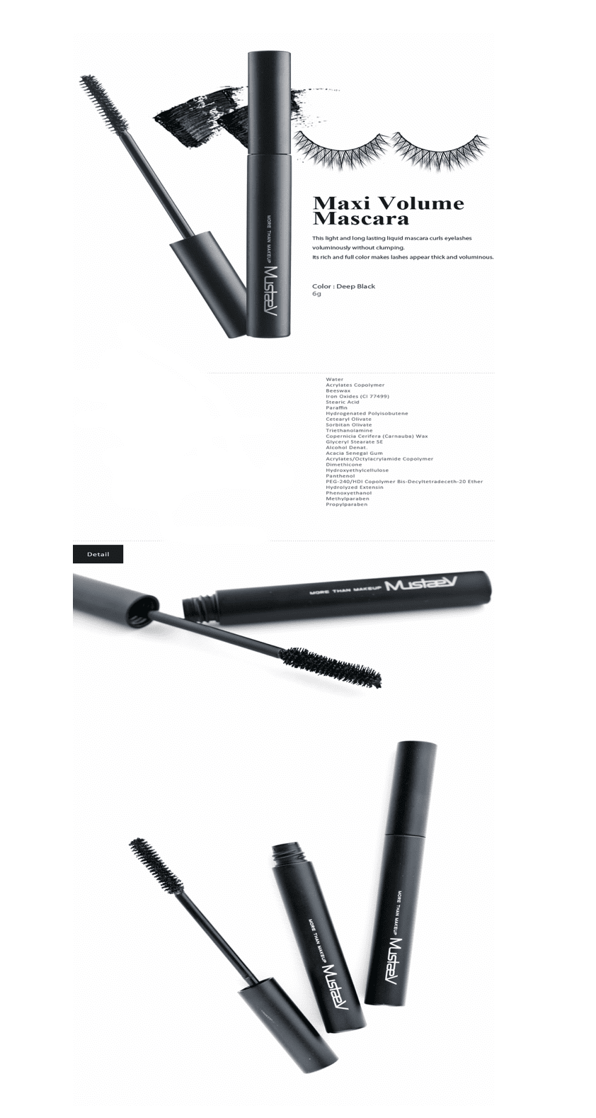 MustaeV - Maxi Volume Mascara, Black 0.2 oz (6g)
