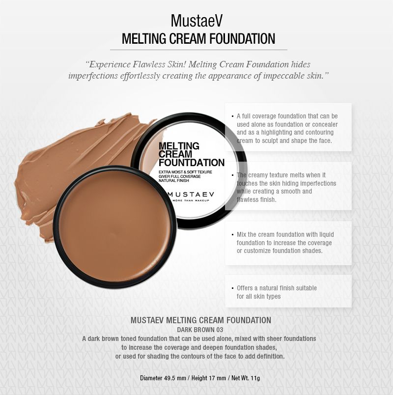 MustaeV Melting Cream Foundation - DARK BROWN