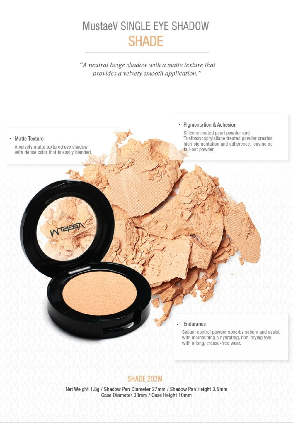 MustaeV - Single Eye Shadow - Shade 