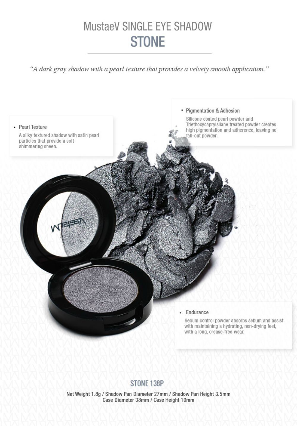 MustaeV - Single Eye Shadow - stone