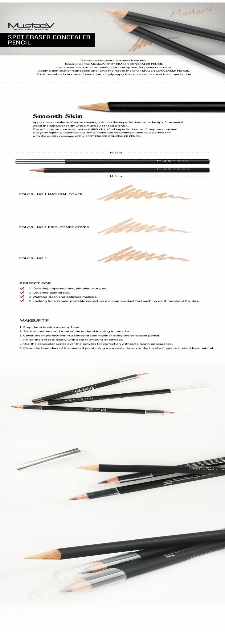 MustaeV - Spot Eraser Concealer Pencil - Neutral Beige 05