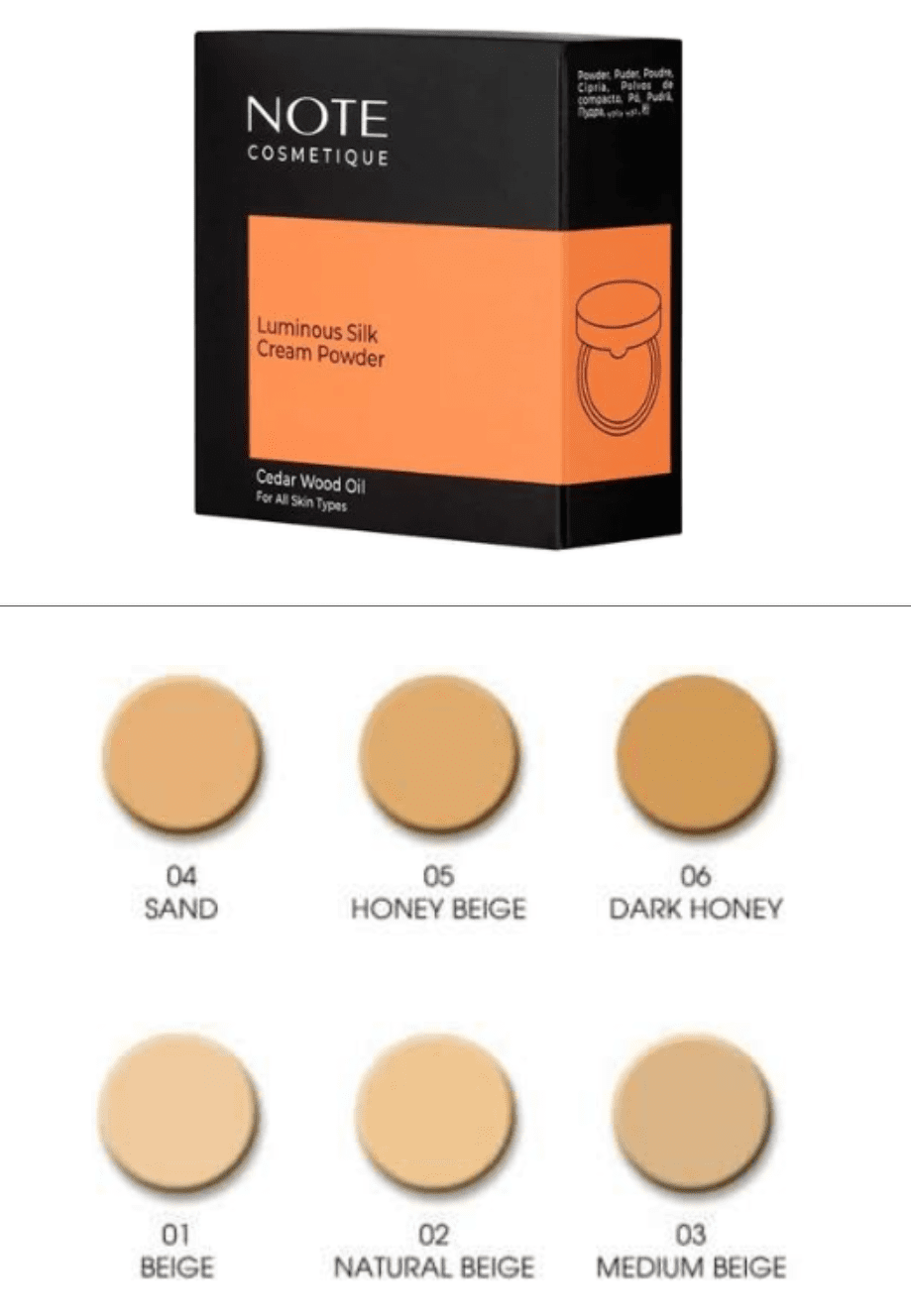 NOTE Cosmetics Luminous Silk Cream Powder Foundation - Natural Beige (02)