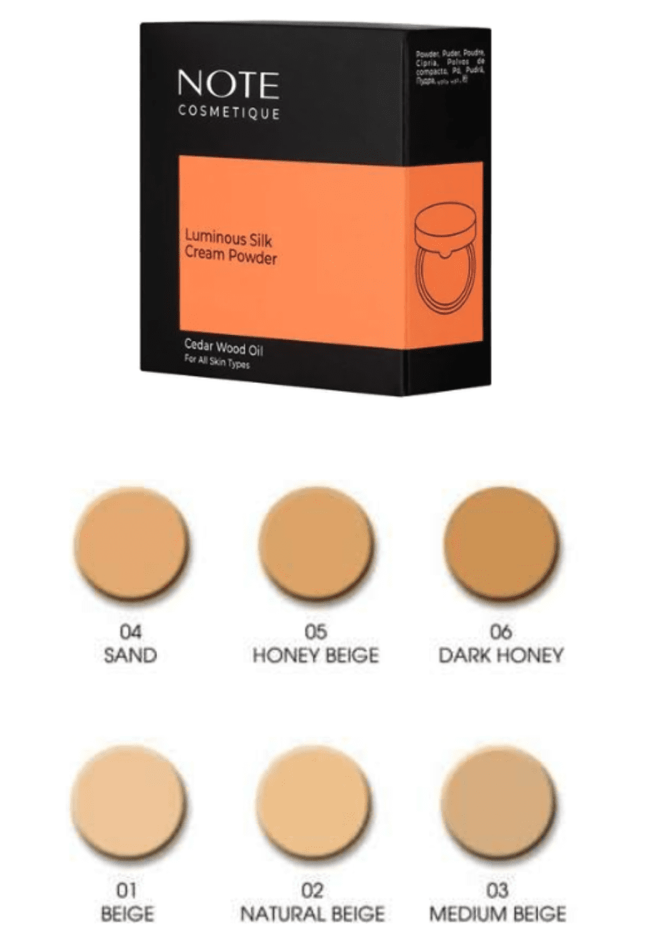 NOTE Cosmetics Luminous Silk Cream Powder Foundation - Sand (04)