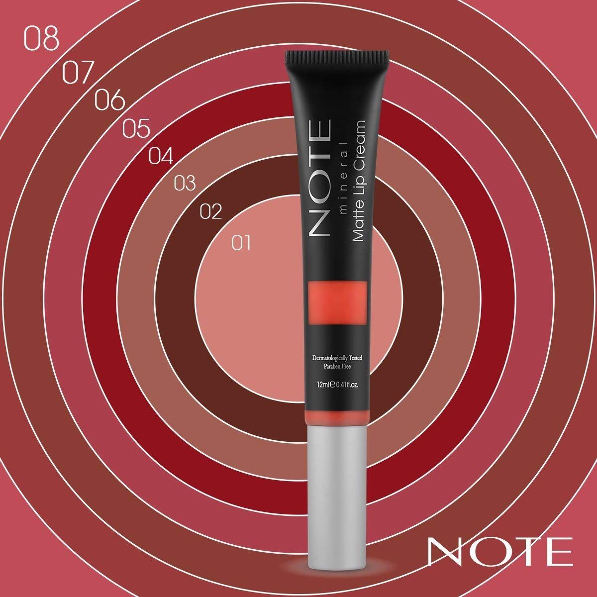 NOTE Cosmetics Mineral Matte Lip Cream Lipstick - Queen Of Night 08
