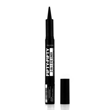 Palladio Fifty-Fifty Cat-Eye Liquid Liner+Smoky Kajal Liner -Black