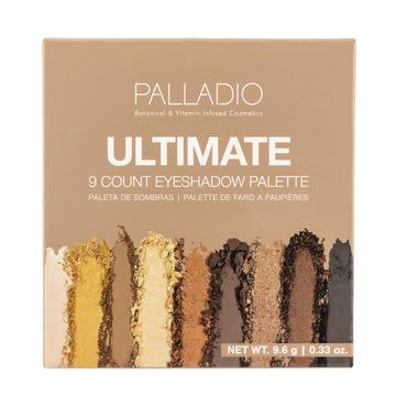 Palladio Ultimate 9 Count Eyeshadow Palette -Golden Sands