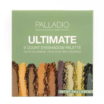 Palladio Ultimate 9 Count Eyeshadow Palette -Natural Earth