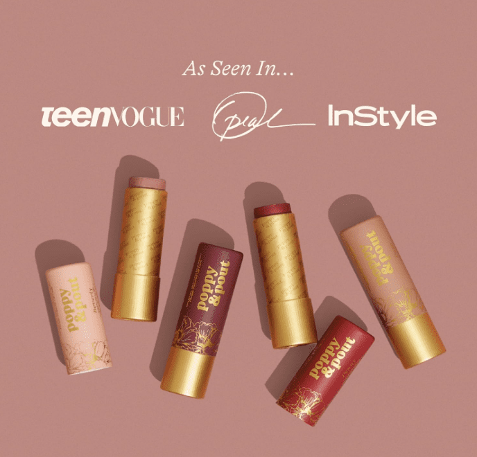 Poppy & Pout All Natural Lip Tint, (Beverly) Poppy & Pout All Natural Lip Tint, (Beverly)