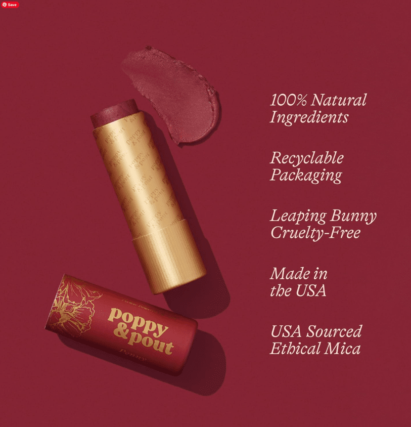 Poppy & Pout All Natural Lip Tint (Penny) Poppy & Pout All Natural Lip Tint (Penny)