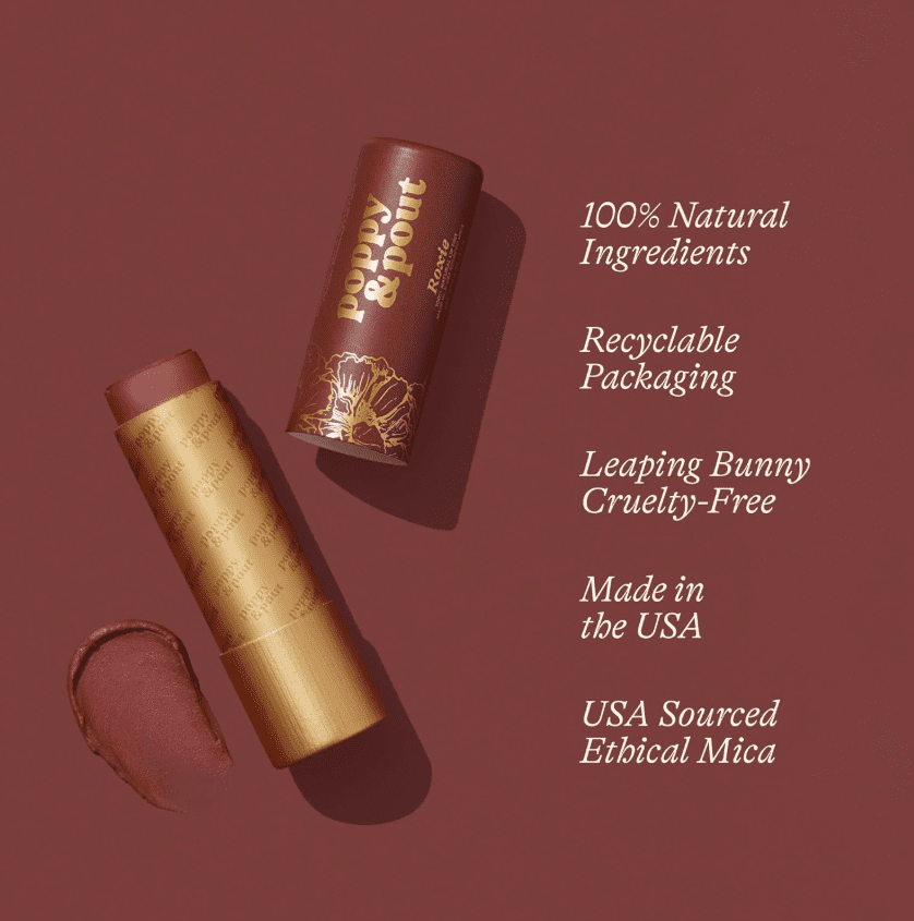 Poppy & Pout All Natural Lip Tint (Roxie)