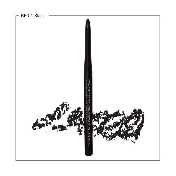 PRESTIGE COSMETICS Eyeliner, Waterproof Automatic, Black (BE-01)