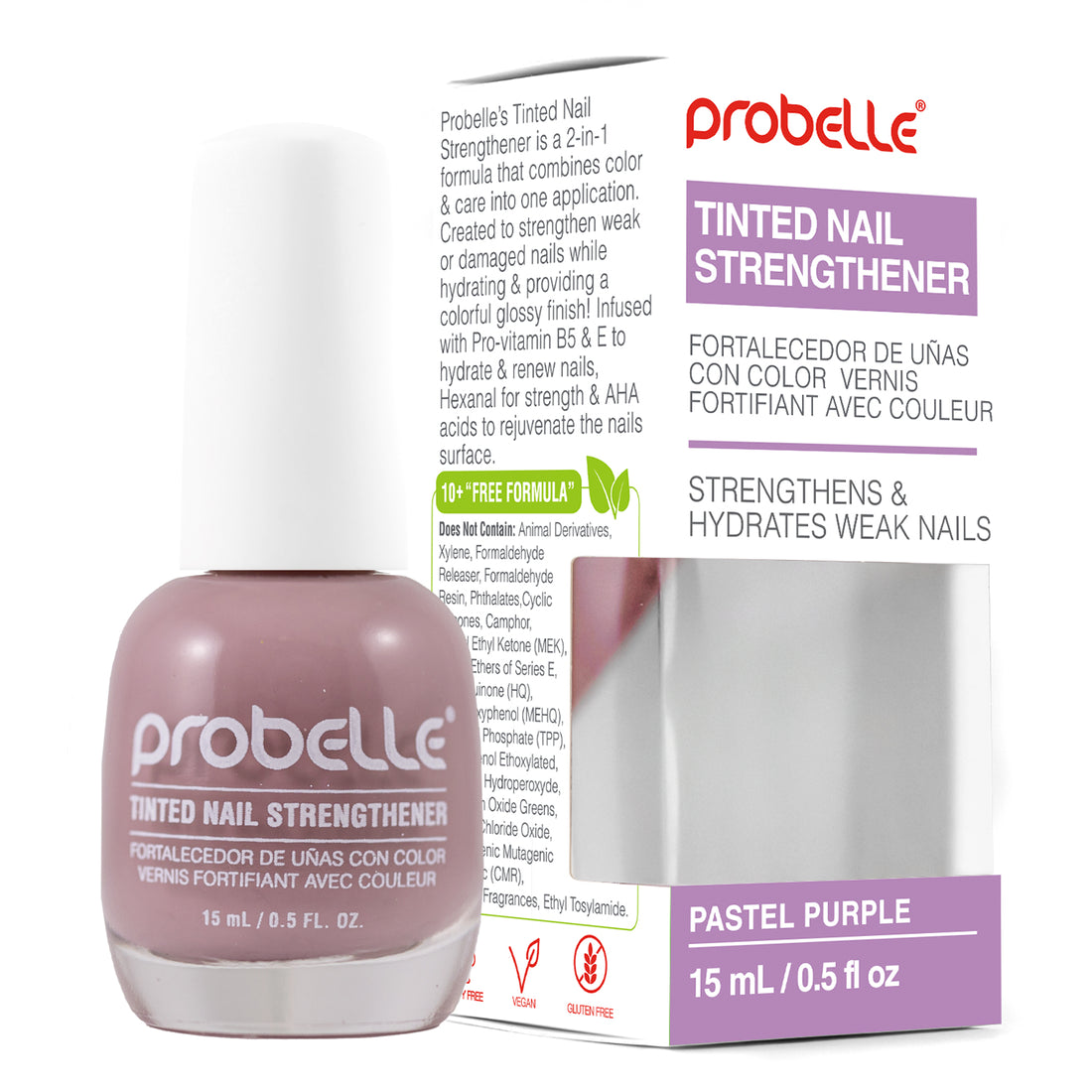 Probelle Tinted Nail Strengthener Pastel Purple