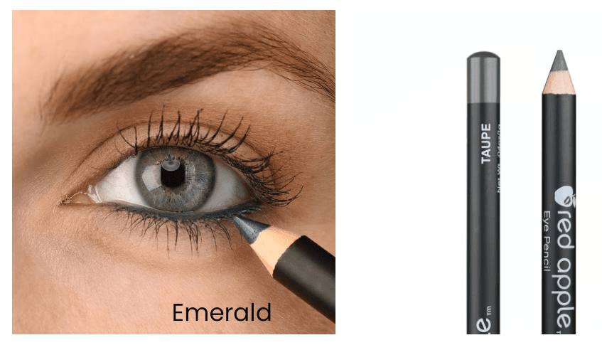 RED APPLE LIPSTICK Hypoallergenic, Emerald Eye & Brow Pencil