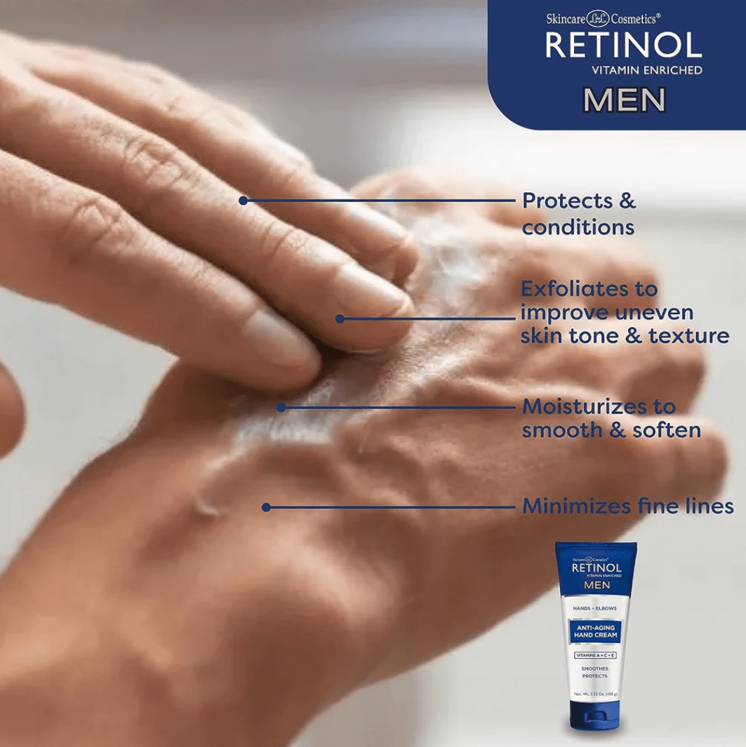 RETINOL Hand Cream For MEN Sealed Hands Elbows Anti-Aging [44427-000]