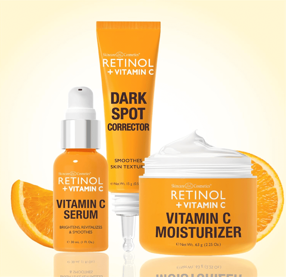 RETINOL Vitamin C Dark Spot Corrector with Vitamins A + C + B3 Niacinamide RETINOL Vitamin C Dark Spot Corrector with Vitamins A + C + B3 Niacinamide