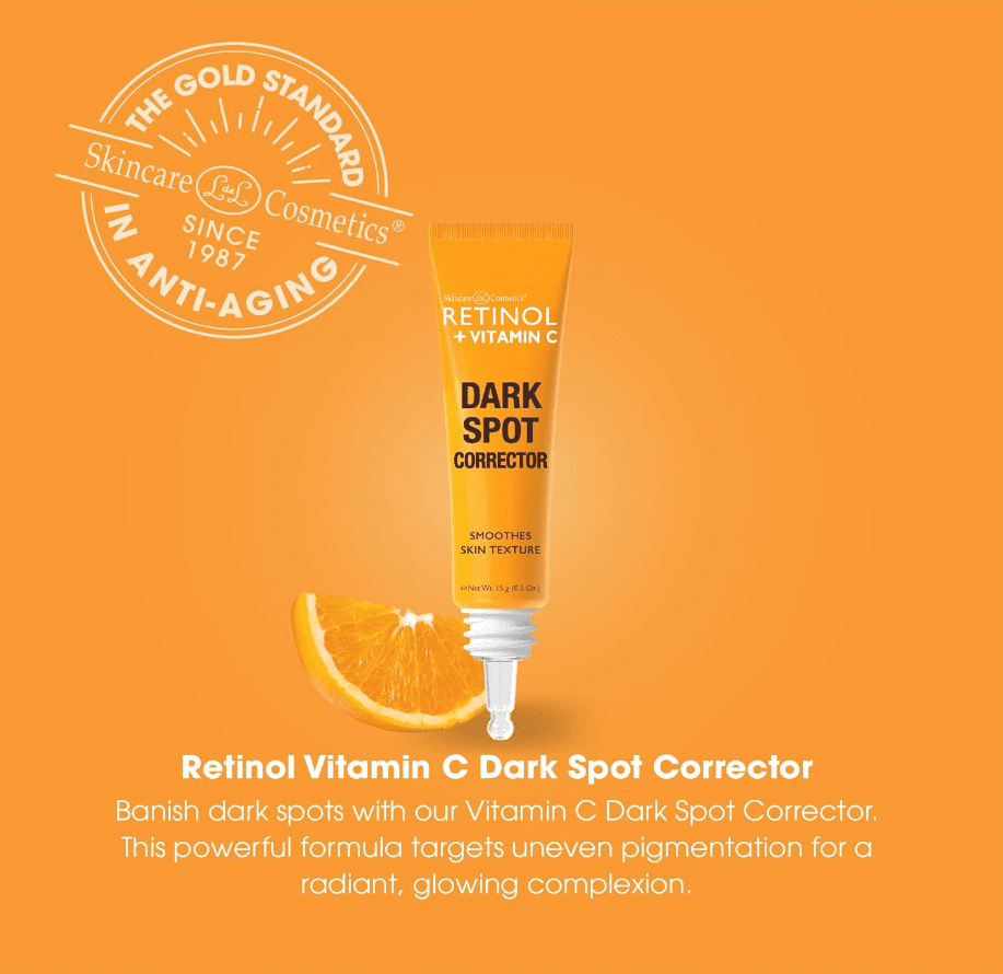 RETINOL Vitamin C Dark Spot Corrector with Vitamins A + C + B3 Niacinamide RETINOL Vitamin C Dark Spot Corrector with Vitamins A + C + B3 Niacinamide