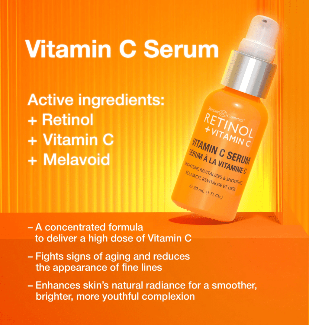 RETINOL Vitamin C Serum with Vitamins A + C + Botanical Extracts
