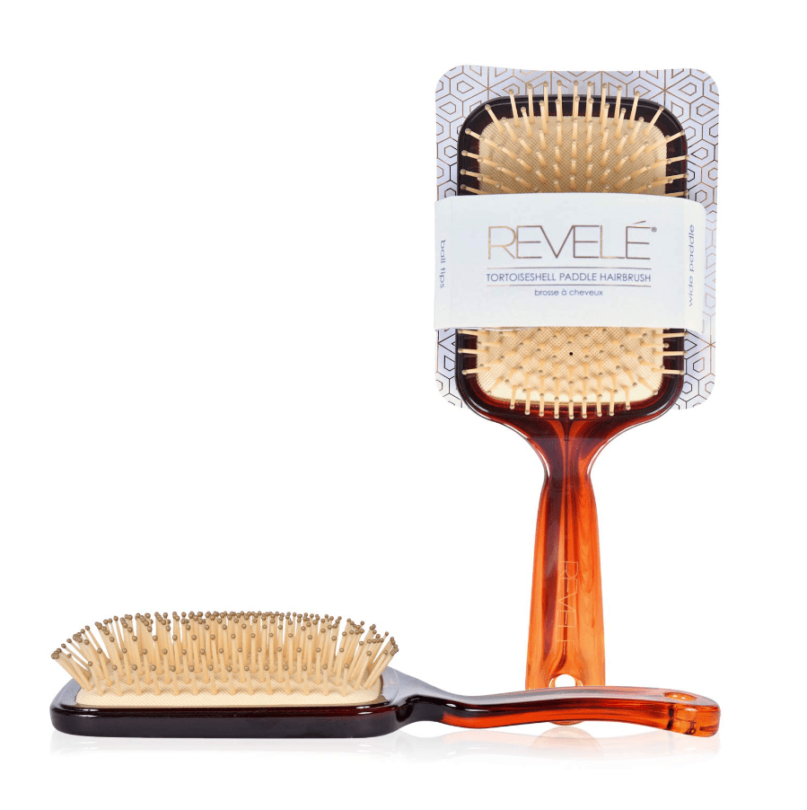 REVELE Tortoiseshell Wide Paddle Hair Brush