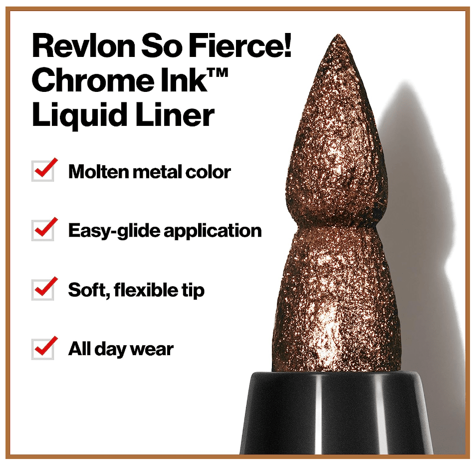 Revlon So Fierce! Chrome Ink Liquid Eyeliner - Bronzage 902