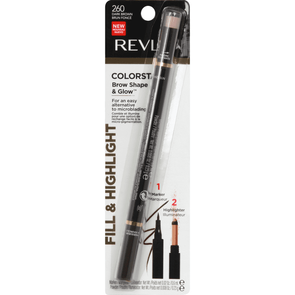 REVLON ColorStay Brow Shape and Glow, Dark Brown 260