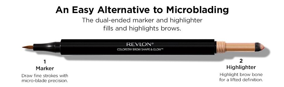 REVLON Colorstay Brow Shape and Glow, Soft Black 250
