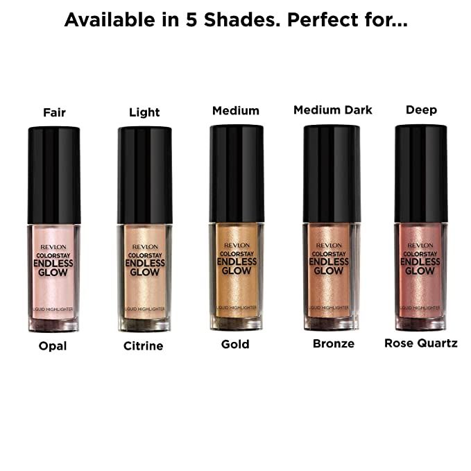 Revlon Colorstay Endless Glow Liquid Highlighter, Citrine 001 Revlon Colorstay Endless Glow Liquid Highlighter, Citrine 001