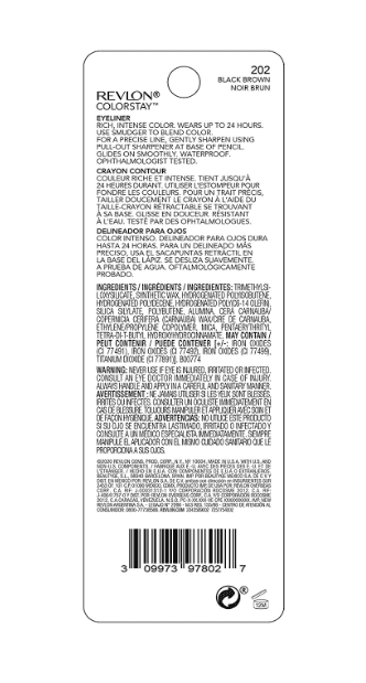 Revlon ColorStay Eyeliner Pencil, Black Brown [202]