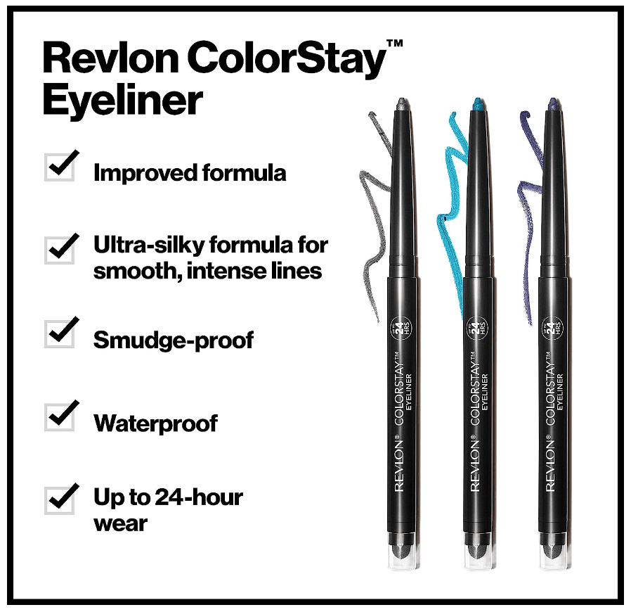 Revlon Colorstay Pencil Eyeliner, Black [201]