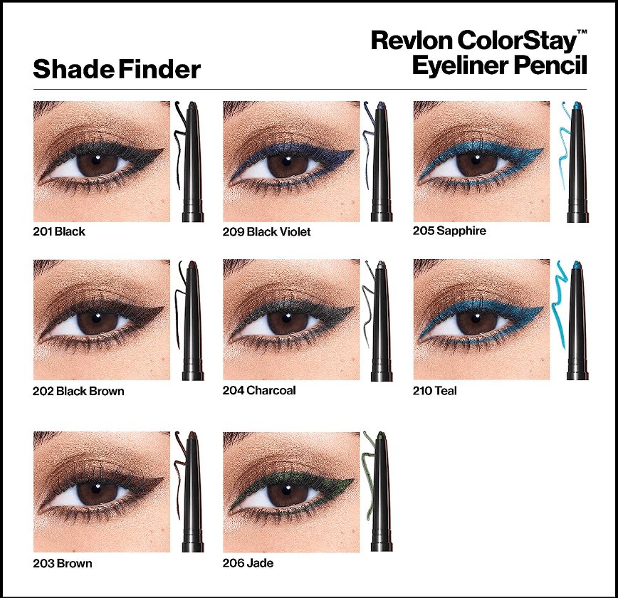 Revlon Colorstay Pencil Eyeliner, Black [201]