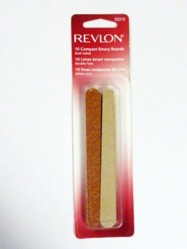Revlon Compact Emery Boards Dual Sided 33310, (10-count)