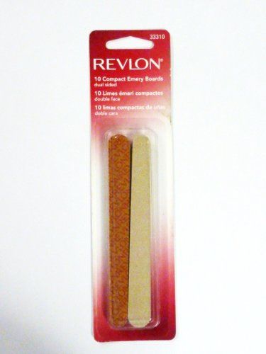 Revlon Compact Emery Boards Dual Sided 33310, (10-count)