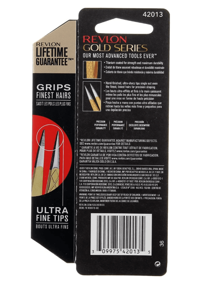 Revlon Gold Series Titanium Coated Point Tweezer (42013)