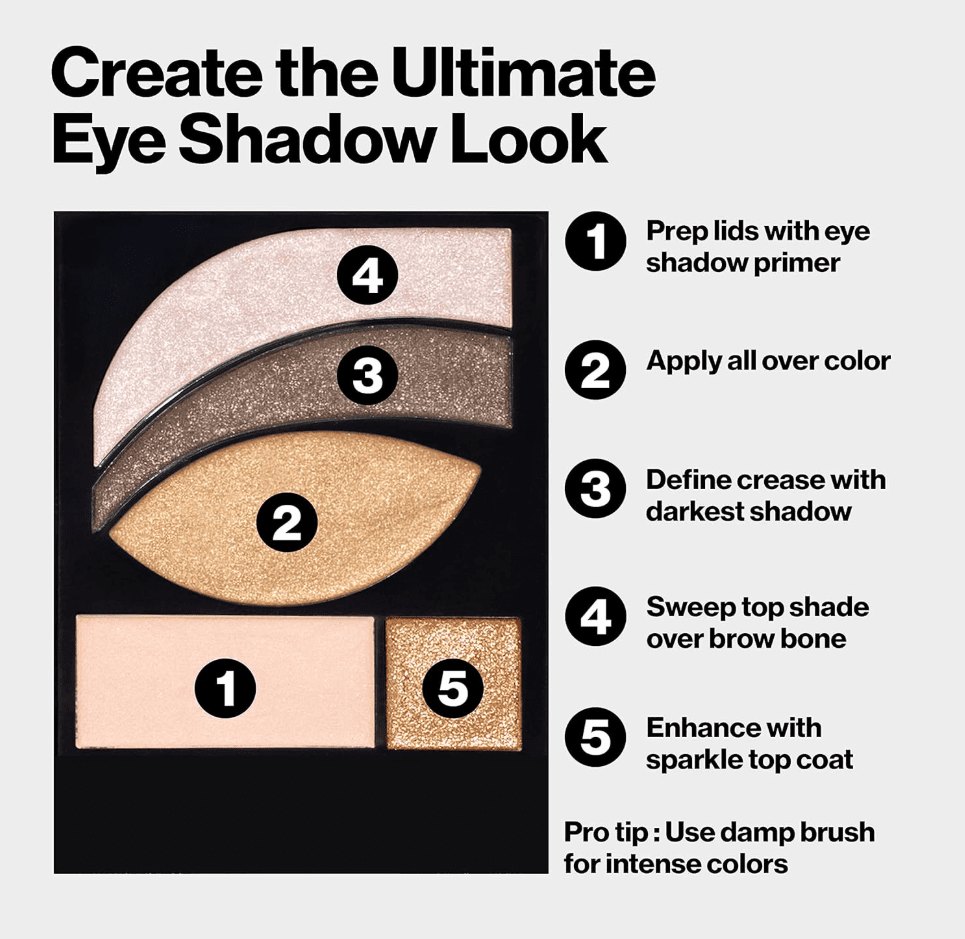 Revlon Photoready Primer + Eyeshadow + Sparkle Palette - Rustic 523