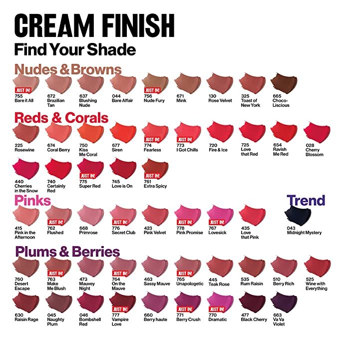 REVLON Super Lustrous Lipstick, Pearl, 245 Smoky Rose