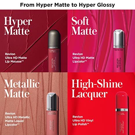Revlon Ultra HD Matte Metallic Lipcolor HD, Glam 680