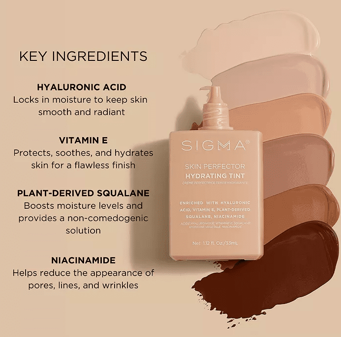 Sigma Beauty Skin Perfector Hydrating Tint, Fair Ivory Tint (1)