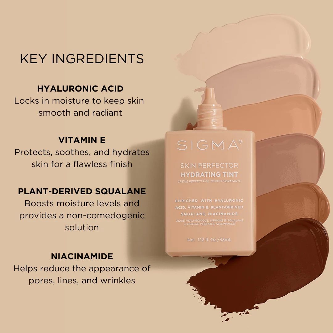 Sigma Beauty Skin Perfector Hydrating Tint, Light Beige Tint (2)