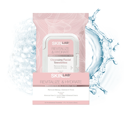 SkinLab Cleansing Facial Wipes w/ Moroccan Rose Oil & Coconut Water 60 Sheets