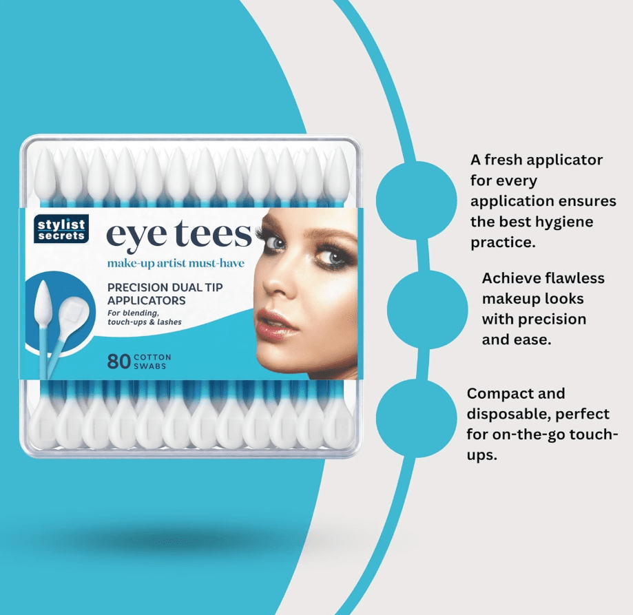 Stylist Secrets Eye Tees Cotton Swabs tips 80 Count [09106-000]
