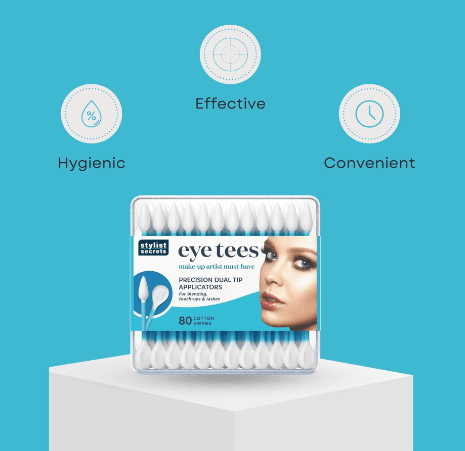 Stylist Secrets Eye Tees Cotton Swabs tips 80 Count [09106-000]