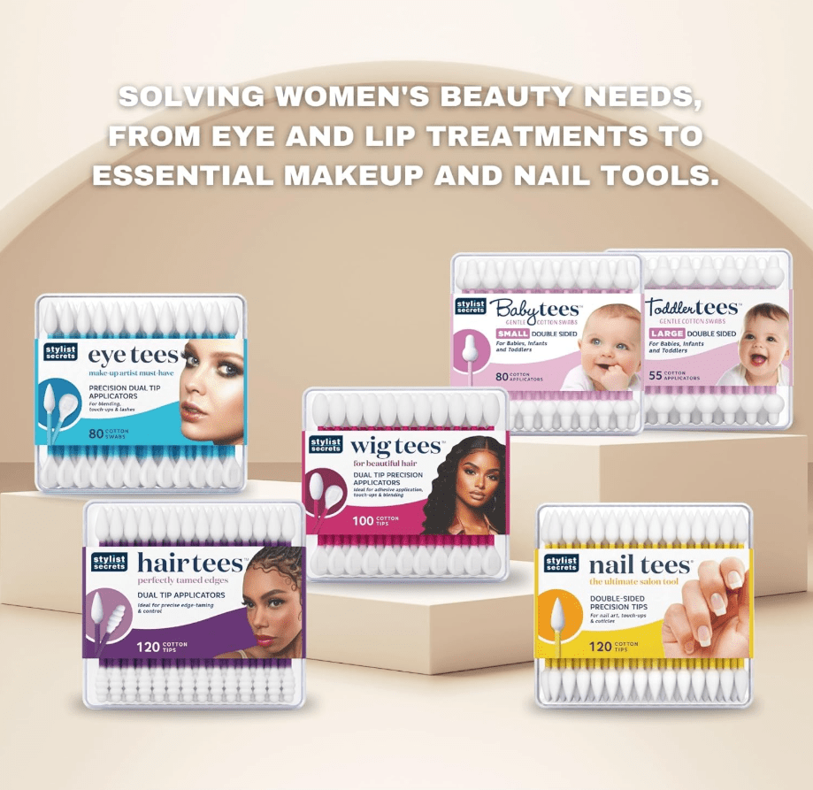 Stylist Secrets Eye Tees Cotton Swabs tips 80 Count [09106-000]