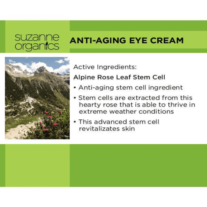 SUZANNE Somers Organics Anti&#8208;Aging Eye Cream 