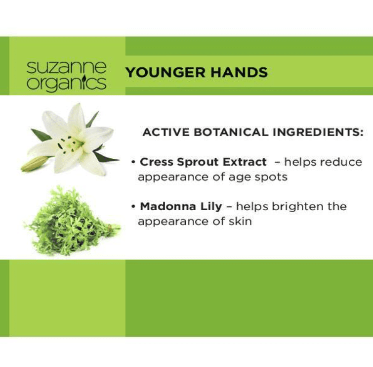 SUZANNE SOMERS ORGANICS Younger Hands Anti-Aging Hand Cream