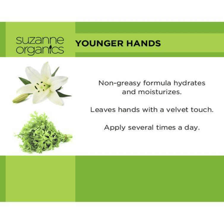 SUZANNE SOMERS ORGANICS Younger Hands Anti-Aging Hand Cream