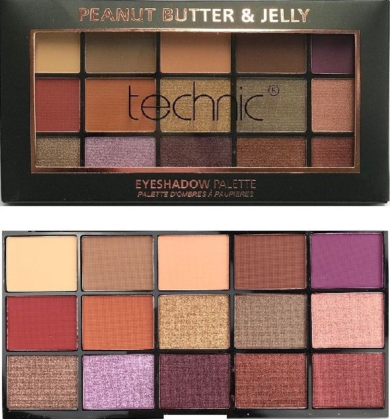 Technic 15 Colours Eyeshadow Palette - Peanut Butter & Jelly