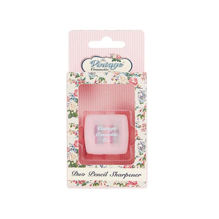 The Vintage Cosmetic Company Duo Pencil Sharpener Pink Polka Dot